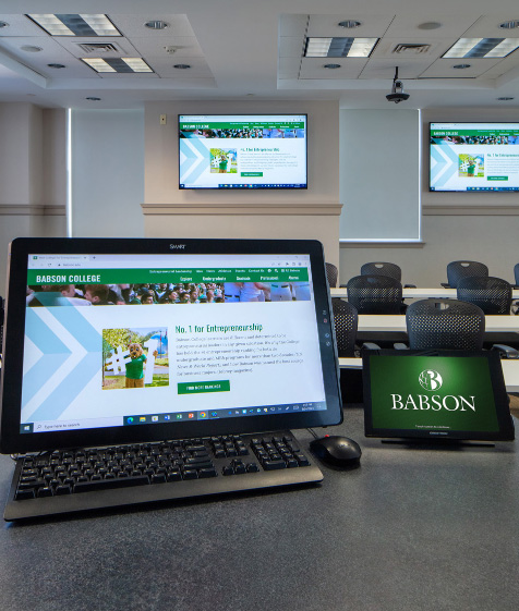 Babson College con tecnologia AV Crestron instalada
