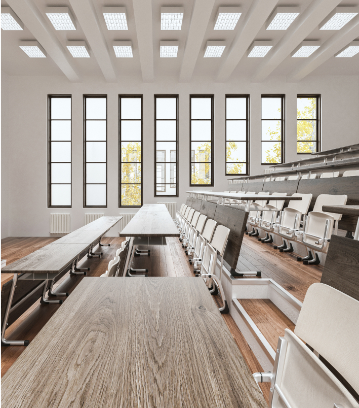 Auditorio universitario con sistema Crestron AV